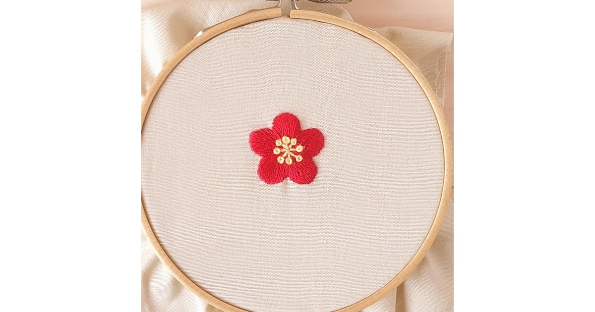 梅の刺繍図案（無料配布） - Rana. - BOOTH