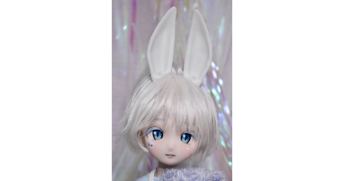 ケモ耳シリーズ】 1/3 うさぎ 耳 マグネット式 - ドールショップ