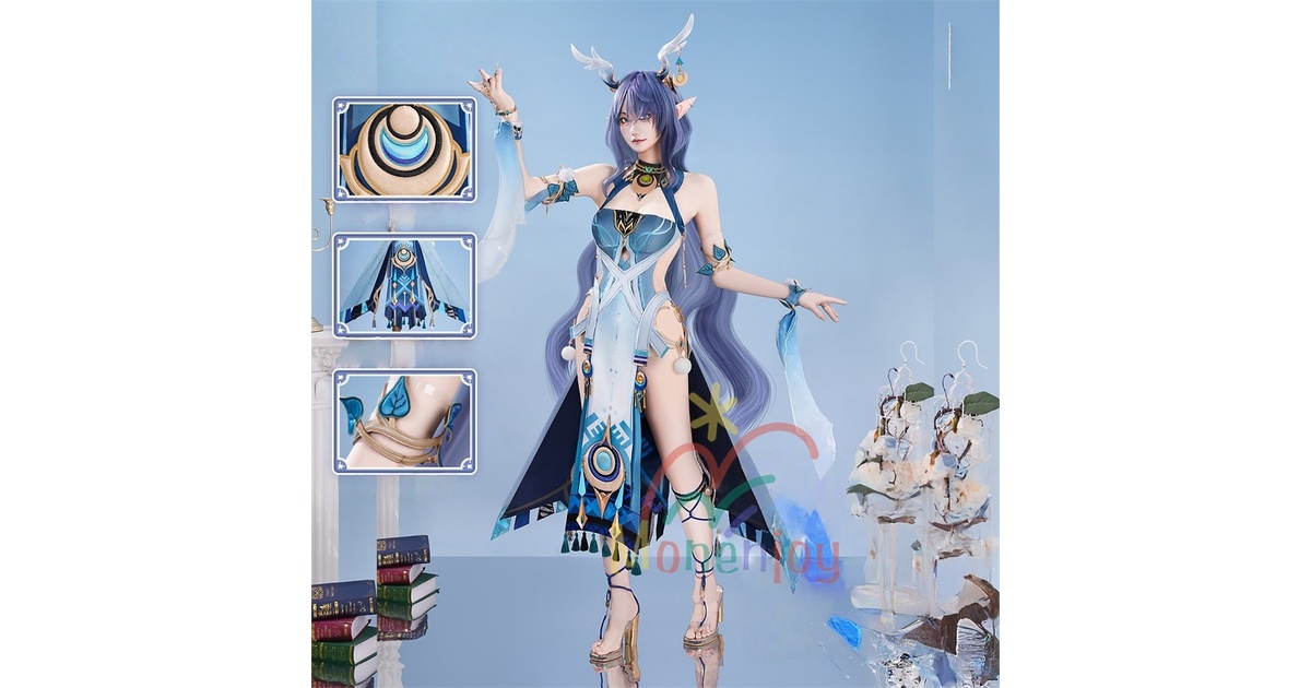 原神　ラウマ　コスプレ　衣装　ウィッグ　角　セクシー　ドレス　キャラクター 原神 ラウマ コスプレ 衣装 ウィッグ 角 セクシー ドレス キャラクター