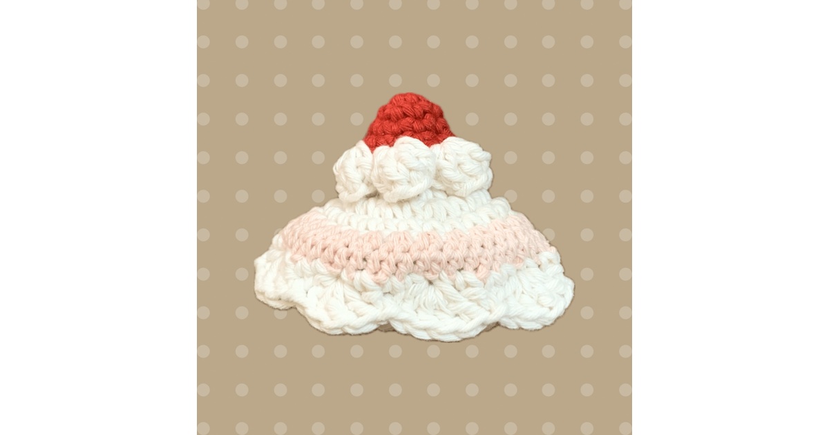ぬい服｜10cm〜14cmぬい｜いちごショートケーキのお帽子