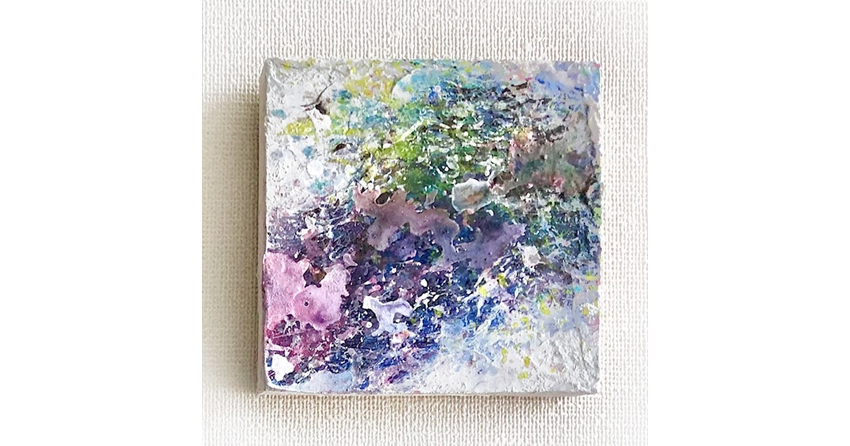 原画 2 抽象画 日本画 ミニアート 絵画 インテリアアート ブルー 1_23452482a4c83bb0964037e942f4