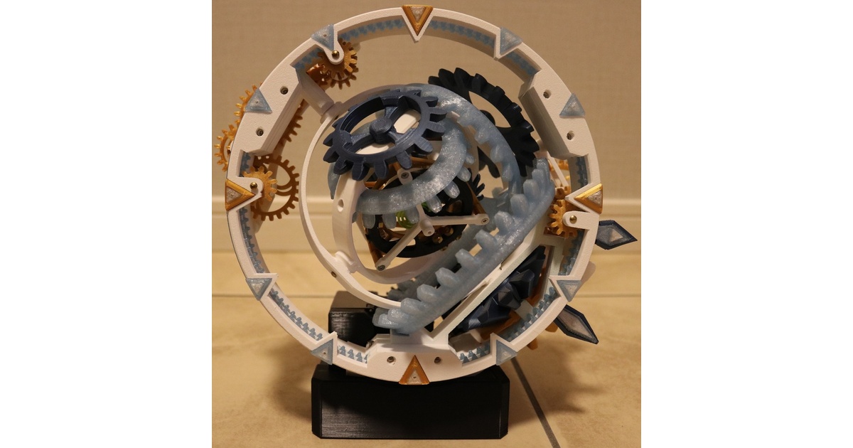 【最終値下げ】動作品 トゥールビヨン キャリッジクロック 置時計 ジャイロトゥールビヨン置時計【物販】/ Gyro tourbillon clock