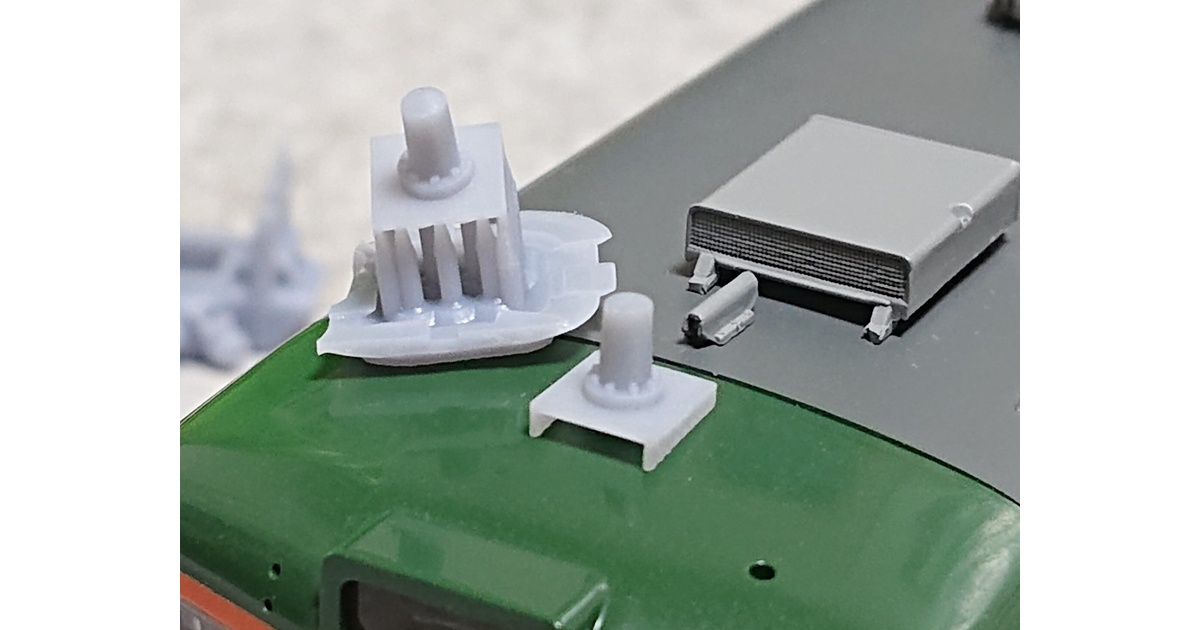 115系用 台座付列車無線アンテナ 1/80 K002 - SHINMEI MODEL - BOOTH