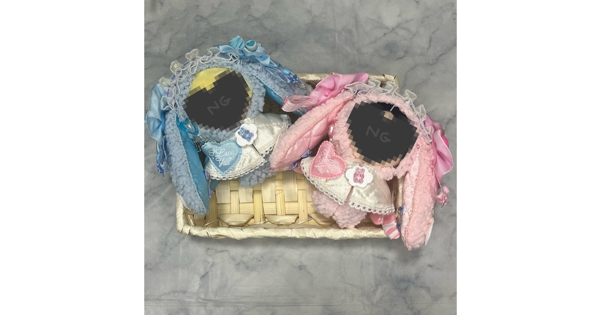 ぬい服 10cm 12cm 着ぐるみ ケープ ヘッドドレス ウサ耳 - 38.md - BOOTH