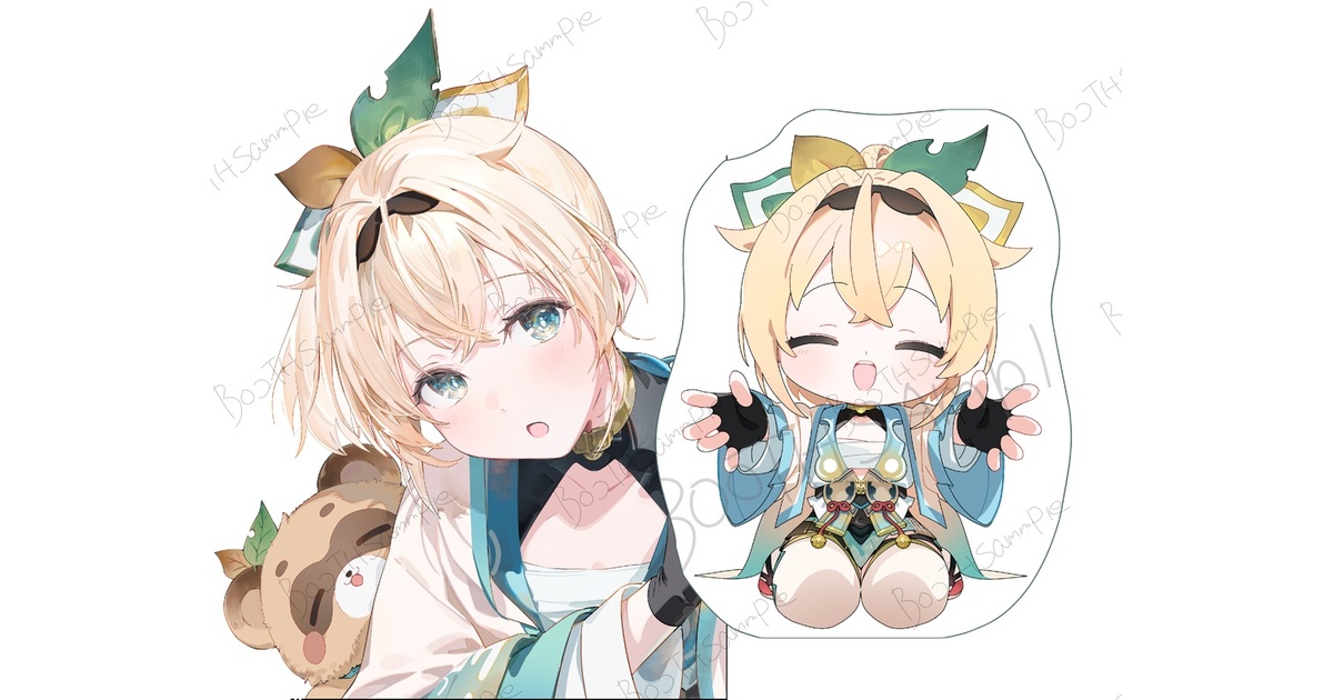 うみぼうず ホロクル11th アクリルスタンド ダイカットクッション セット ホロクル11th アクリルスタンド/クッション（風真いろは） - うみ