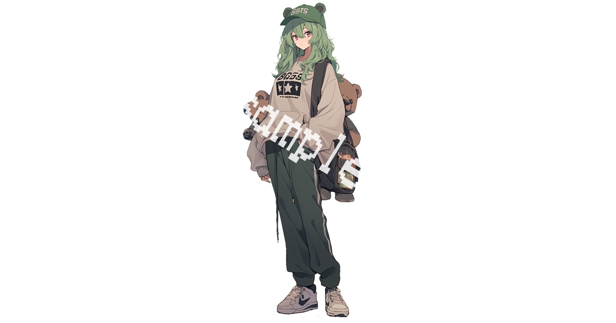 立ち絵 緑髪の女性 - ひどろきのんの倉庫 - BOOTH