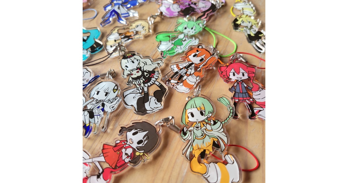 絵の具×ボカロ アクリルストラップ - ClowZ｜渡瀬しぃの - BOOTH