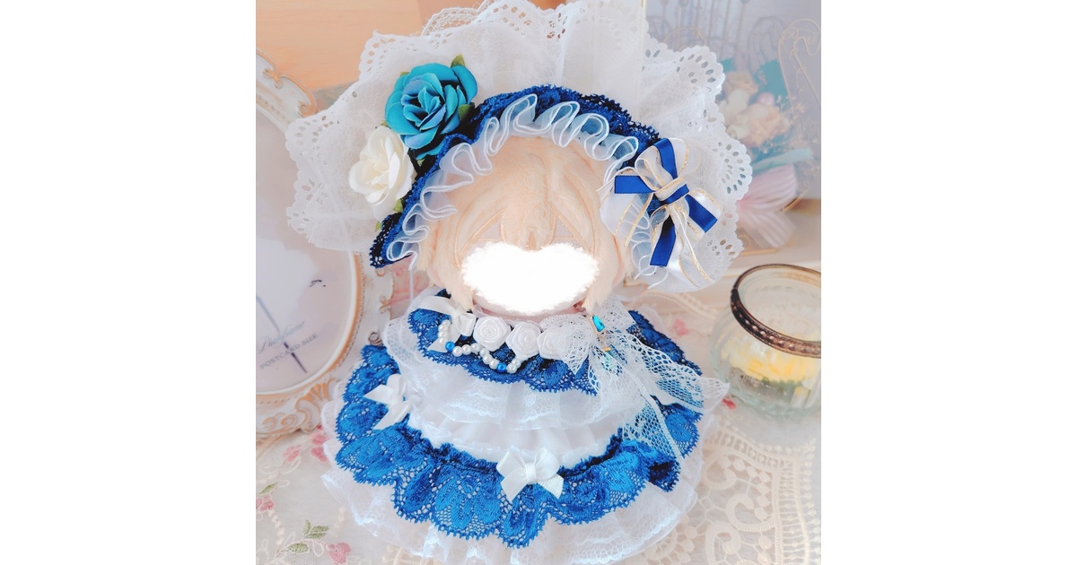 №B05-12 ハーフボンネット ダークブルー ドレス いつぬい ぬい服