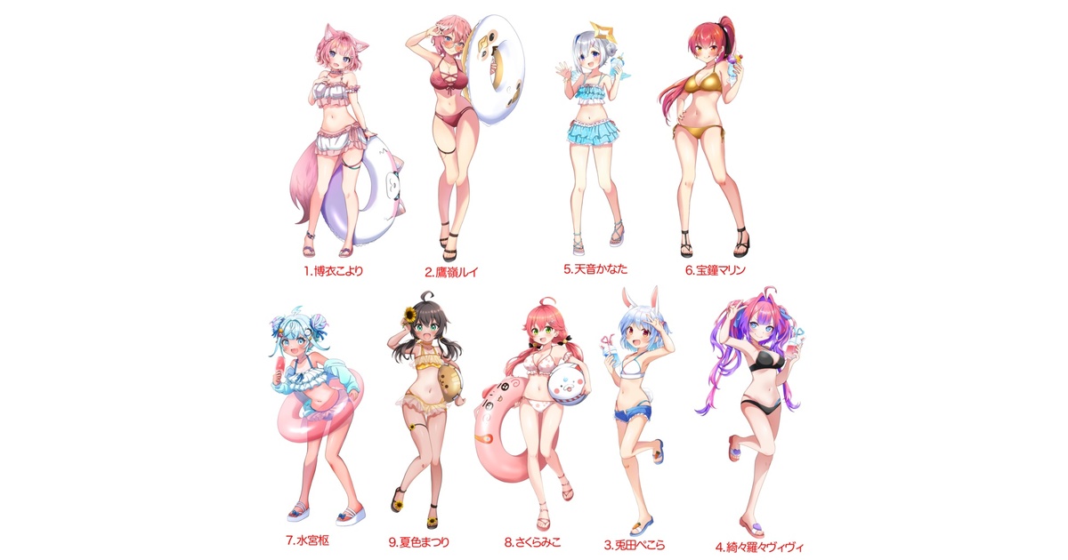 hololive 水着アクリルスタンド - mariecookie - BOOTH