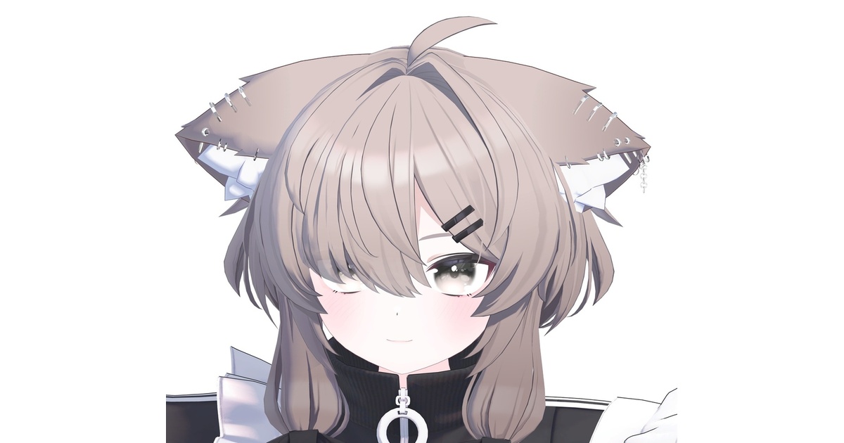 ケモ耳用ピアスセット(Beatriceデザインアイテム)(2アバター対応