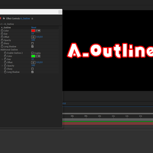【After Effectsプラグイン】 A_Outline