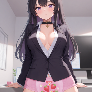 ぴんくのいちごパンツタイプのおむつ