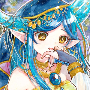 オリジナルイラスト 原画 色紙 モノクロ - daradaramochi - BOOTH