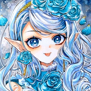 オリジナルイラスト 創作キャラ 原画 イラスト 色紙 メイド服の