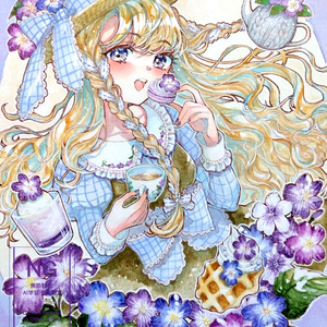 オリジナルイラスト 原画 色紙 モノクロ - daradaramochi - BOOTH