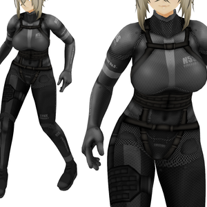 VRoid衣装「N5ミリタリースーツ」カスタムアイテム＆テクスチャ男女兼用