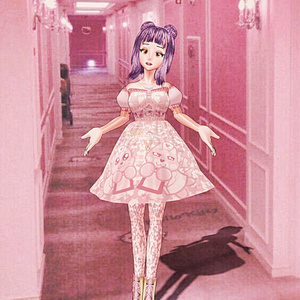 Dress of pink glitter