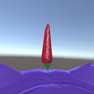 【無料】アホ毛置換用に作った唐辛子🌶