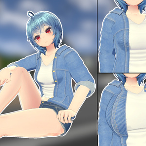 【イメリス用】デニムジャケット&ホットパンツ 缩略图 2