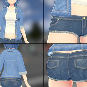 【イメリス用】デニムジャケット&ホットパンツ 缩略图 3