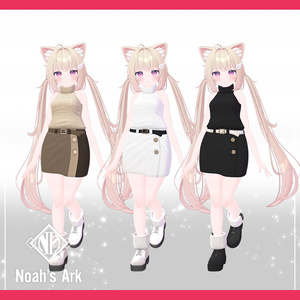 「シフォン-Chiffon-」「ショコラ-Chocolat-」【3D衣装モデル】きなこもち 缩略图 5