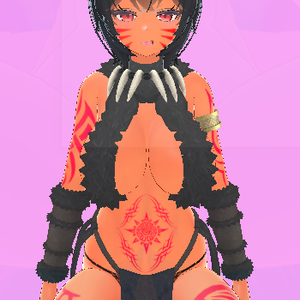 Tan Body With Tribal Tattoos Texture For Wild Tribe set IMERIS| VRC