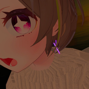 【VRC】無料ダウンロード可！三角柱イヤリング！