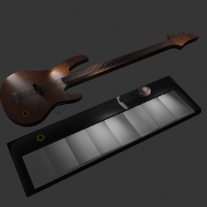 Piano+Bass Working VRCHAT Instruments! Physbones! ピアノ+ベースワーキングVRCHAT楽器！