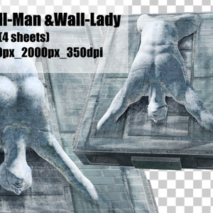 エネミー素材【Wall-Man & Wall -Lady】