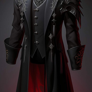 Gothic-style formal coat – FBX For Avart of Unity/Blender/VRChat