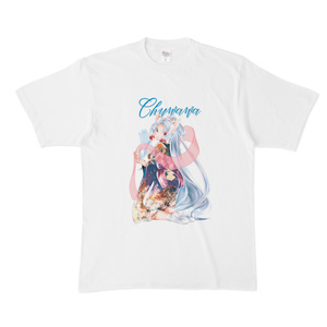 東北イタコの白いTシャツ（両面プリント）S,M,L,XL