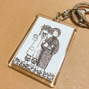 カフェ　夏目友人帳　夏目　夏目貴志　チャーム　キーホルダー　アクリル カフェ 夏目友人帳 夏目 夏目貴志 チャーム キーホルダー アクリル