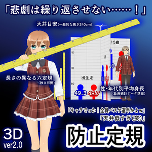 「キャラでっか！全員バスケ選手かよｗ」「天井低すぎ（笑）」防止定規（3D定規）