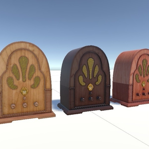 【3Dモデル】アンティークラジオ（VRChat／Unitypackage／Unity／FBX）