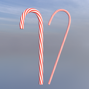 3Dキャンディケイン２種類（FBX／UnityPackage／VRChat）