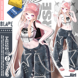 [12avatars] BLAPE Y2K ST Cloth - VRC / colors Pick 20🎨 缩略图 9