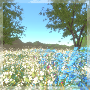 VRChat向けワールド『地形５種セット+花』