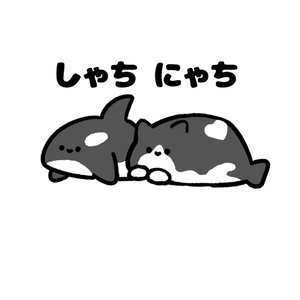 しゃちにゃちTシャツ(BLACK)