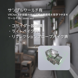【3D背景】緑と額縁に包まれた寝室【Unity】 缩略图 2