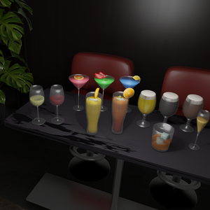 BAR ドリンク&グラス セット  (Drink & Glass Set)