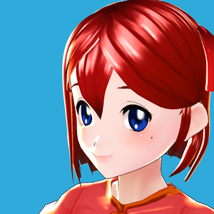 Vroidプリセット用ヘアー【ボブカット】リボン付き位置高め