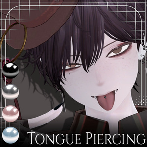 【40アバター対応】Simple Tongue Piercing