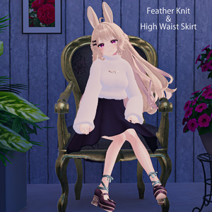 Feather Knit & High Weight Skirt