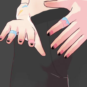 [VROID STUDIO] Nail black and pink 3d characters