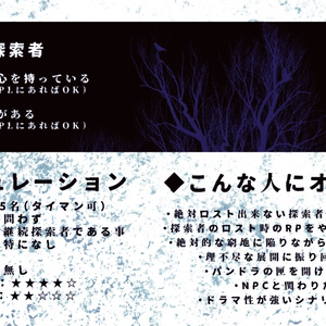 【CoC第6版】君が為に鐘は鳴り、時鳥は飛び立つ【サンプルのみ】