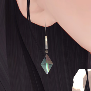シンプルクリスタルピアス