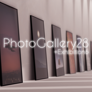 【VRChat想定】Photogallery28+Exhibition6【ワールドアセット】