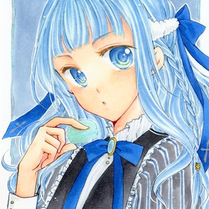 【イラスト原画】雪花【ポスカサイズ】