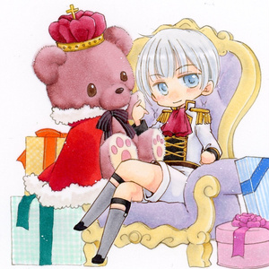 【イラスト原画】KING TEDDY【10×10cm額入り】