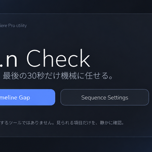 Re.n Check｜Premiere Pro 納品前チェックツール